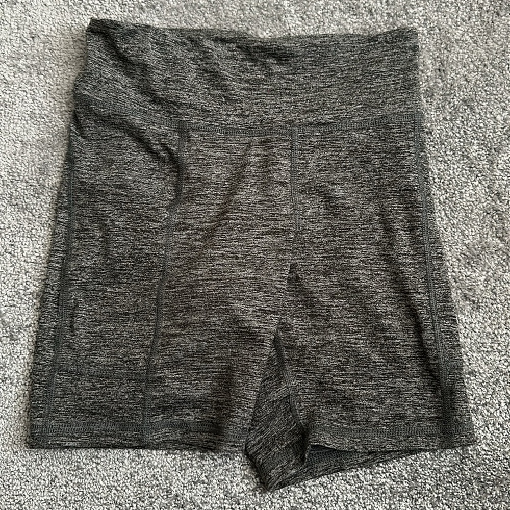 Aeropostale Women’s Gray Biker Shorts – Size S High Waist Stretch Pockets